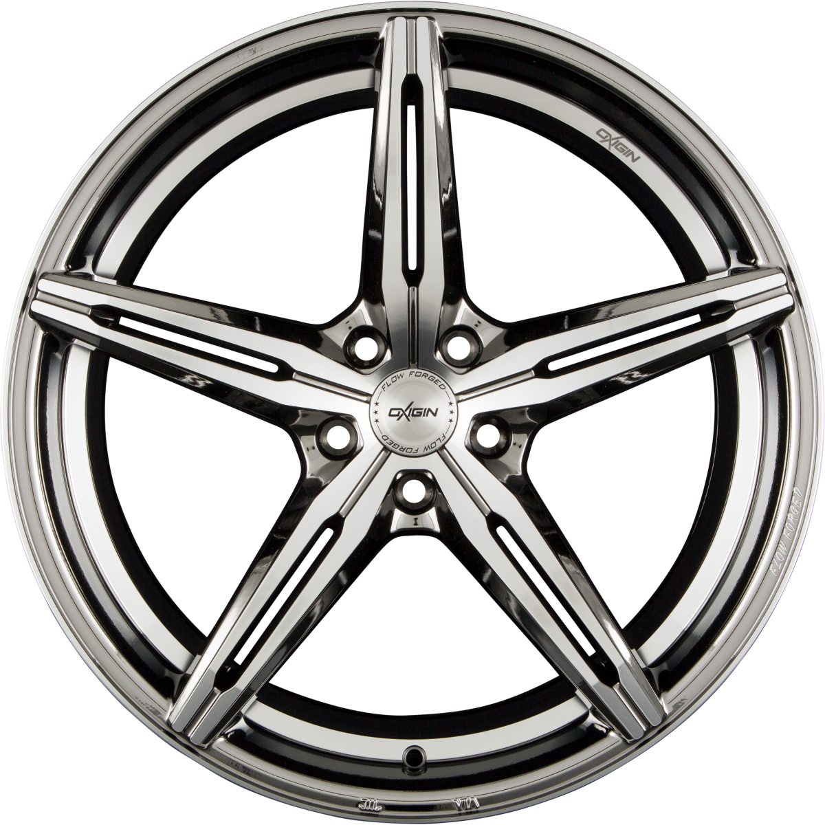 Oxigin OX23 Diamond Black Chrome Polish (BCP) Alufelge 9.5x19 Zoll ET48 LK 5x112 ML66.6
