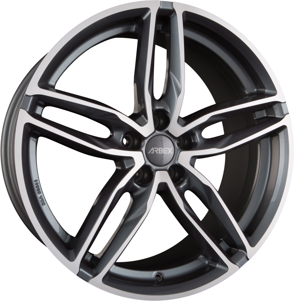 Arbex 2 Titan Polish Alufelge 9x20 Zoll ET45 LK 5x108 ML72.6 – Bild 2