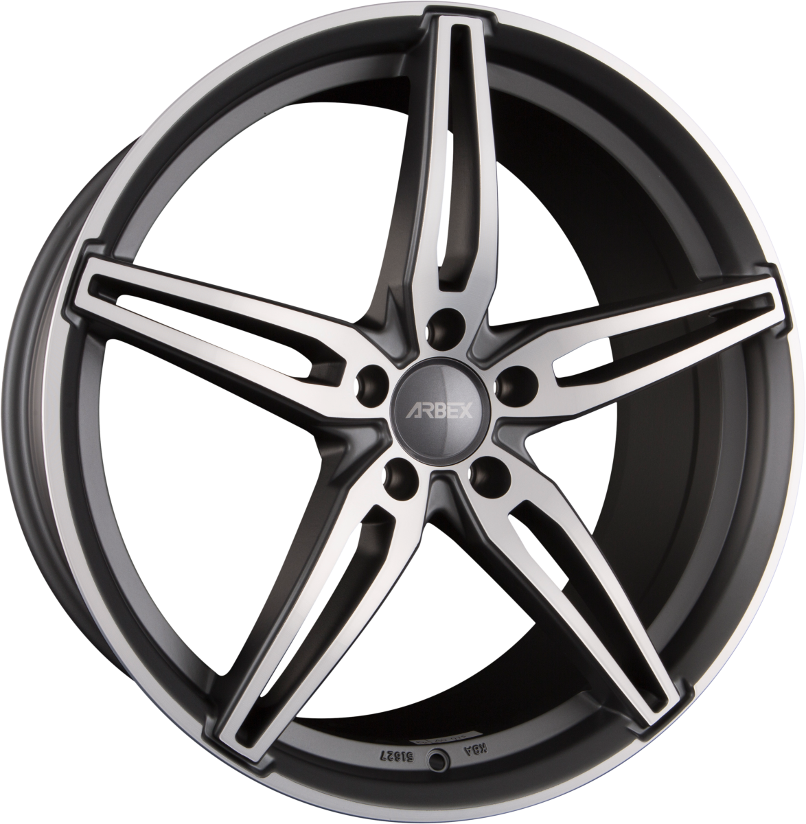 Arbex 4 Titan Polish Alufelge 7.5x18 Zoll ET40 LK 5x114.3 ML72.6 – Bild 2