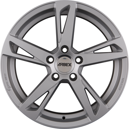 Arbex 5 Silver Alufelge 7.5x17 Zoll ET45 LK 5x114.3 ML72.6