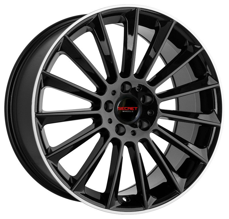 Secret Wheels SW1 black lip polish Alufelge