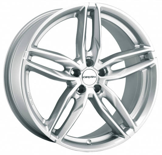 Carmani 13 Twinmax white silver Alufelge 8x18 Zoll ET45 LK 5x108 ML63.4