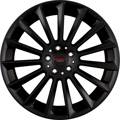Secret Wheels SW1 Matt Black Alufelge 8x19 Zoll ET38 LK 5x112 ML66.6