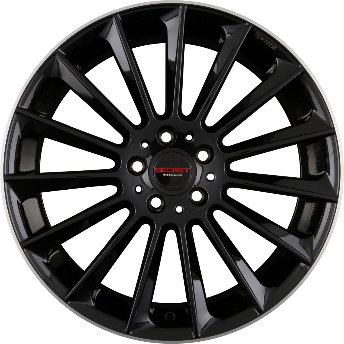 Secret Wheels SW1 Black Lip Polish Alufelge 8x18 Zoll ET43 LK 5x112 ML66.6
