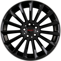 Secret Wheels SW1 Black Lip Polish Alufelge 8x18 Zoll ET43 LK 5x112 ML66.6