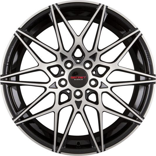 Secret Wheels SW2 Black Polish Alufelge 8x18 Zoll ET30 LK 5x112 ML66.6