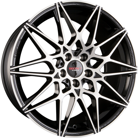 Secret Wheels SW2 Black Polish Alufelge 8x18 Zoll ET30 LK 5x112 ML66.6 – Bild 2