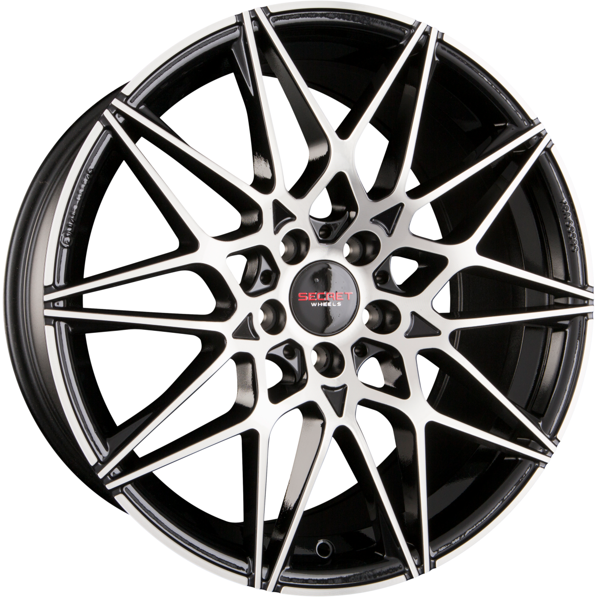 Secret Wheels SW2 Black Polish Alufelge 8x18 Zoll ET30 LK 5x112 ML66.6 – Bild 2