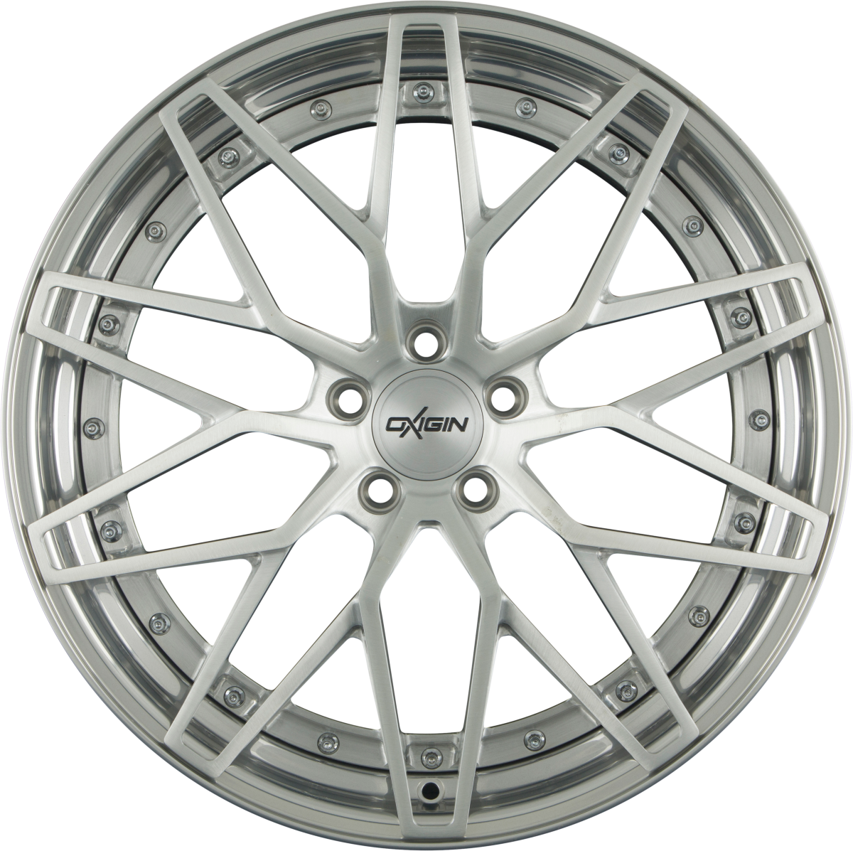 Oxigin MP6 Forged Silver Brush Lip Polish (SP) Alufelge 11.5x20 Zoll ET38 LK 5x112 ML66.6