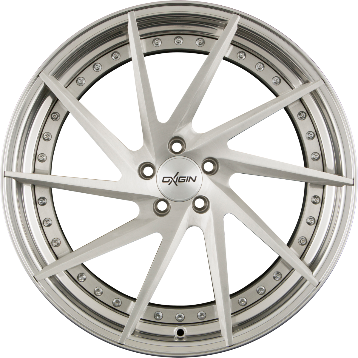 Oxigin MP1 Forged Silver Brush Lip Polish (SP) Alufelge 9x20 Zoll ET45 LK 5x112 ML66.6