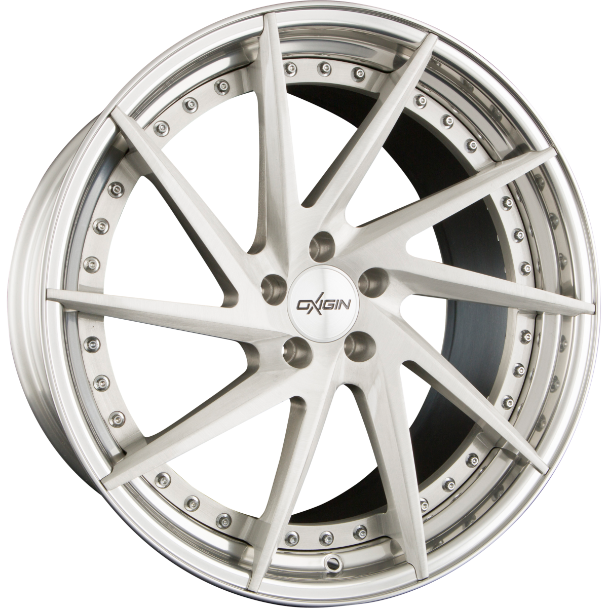 Oxigin MP1 Forged Silver Brush Lip Polish (SP) Alufelge 9x20 Zoll ET45 LK 5x112 ML66.6 – Bild 2