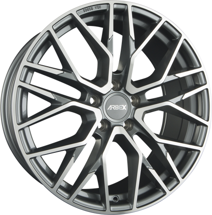 Arbex 9 Titan Polish Alufelge 8.5x19 Zoll ET45 LK 5x114.3 ML72.6 – Bild 2