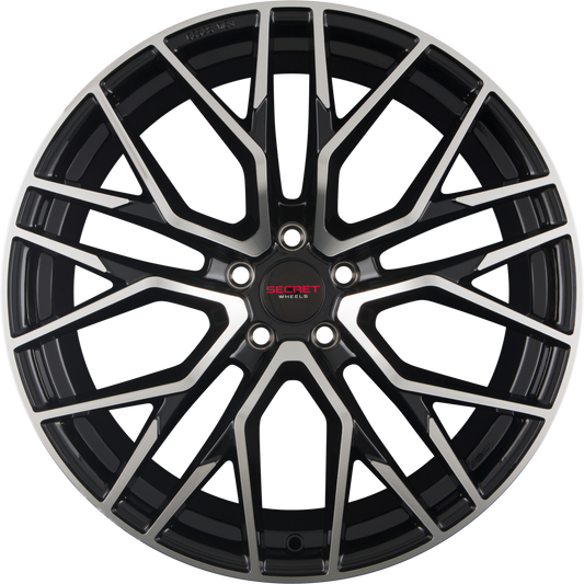 Secret Wheels SW4 Black Polish Alufelge 9x20 Zoll ET45 LK 5x112 ML66.6