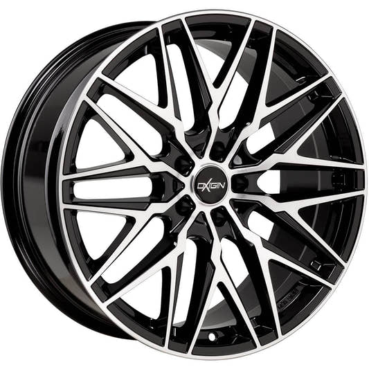 Oxigin 25 Oxcross black full polish Alufelge 7.5x18 Zoll ET52 LK 5x108 ML63.4