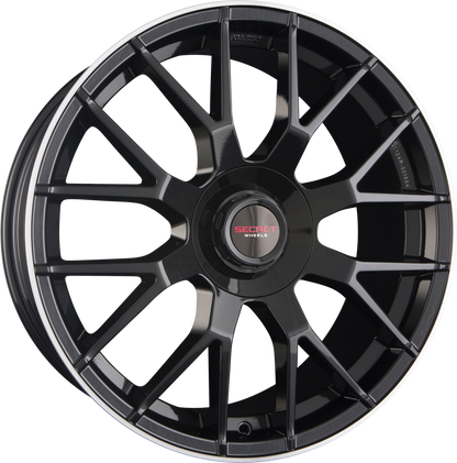 Secret Wheels SW3 Black Lip Polish Alufelge 8.5x20 Zoll ET40 LK 5x112 ML66.6 – Bild 2