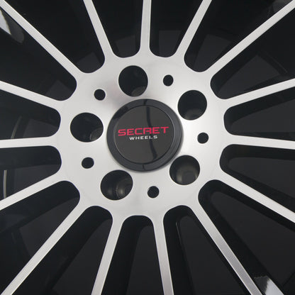 Secret Wheels SW1 Black Polished Alufelge 8x19 Zoll ET38 LK 5x112 ML66.6 – Bild 5