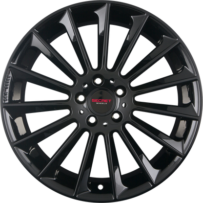 Secret Wheels SW1 Black Alufelge 8x19 Zoll ET43 LK 5x112 ML66.6