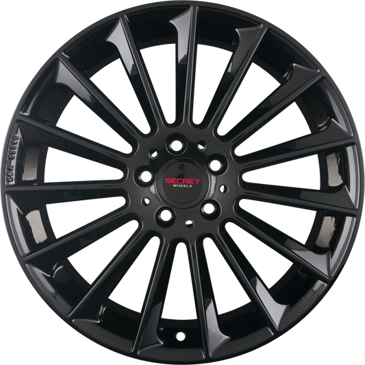 Secret Wheels SW1 Black Alufelge 8x18 Zoll ET35 LK 5x112 ML66.6