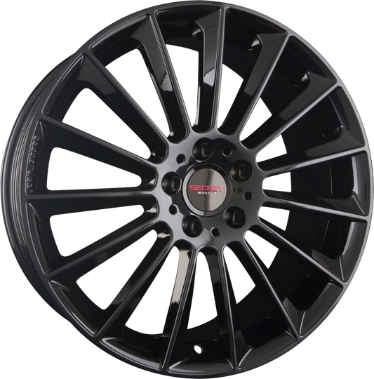 Secret Wheels SW1 Black Alufelge 9x19 Zoll ET53 LK 5x112 ML66.6 – Bild 2