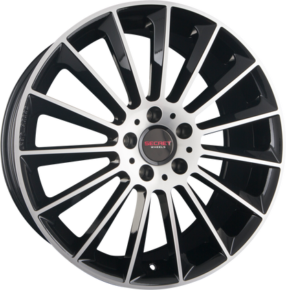 Secret Wheels SW1 Black Polished Alufelge 10.5x21 Zoll ET30 LK 5x112 ML66.6 – Bild 2