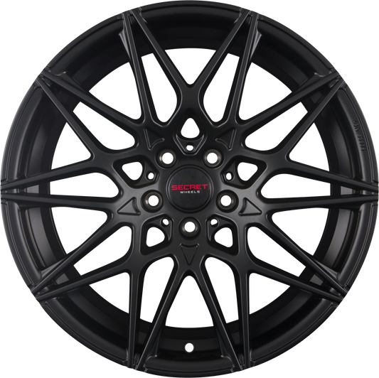 Secret Wheels SW2 Black Matt Alufelge 8x18 Zoll ET45 LK 5x112 ML66.6
