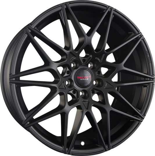 Secret Wheels SW2 Black Matt Alufelge 8x18 Zoll ET45 LK 5x112 ML66.6 – Bild 2