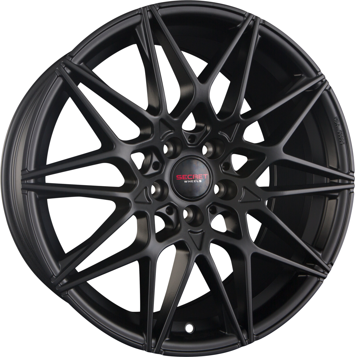 Secret Wheels SW2 Black Matt Alufelge 8x18 Zoll ET45 LK 5x112 ML66.6 – Bild 2
