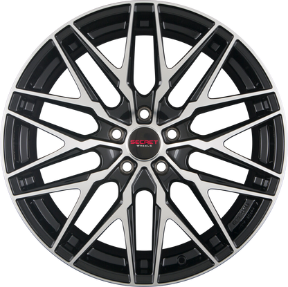 Secret Wheels SW5 Black Full Polished Alufelge 7.5x17 Zoll ET45 LK 5x112 ML66.6