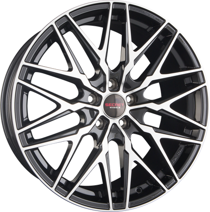 Secret Wheels SW5 Black Full Polished Alufelge 7.5x17 Zoll ET51 LK 5x112 ML57.1 – Bild 2