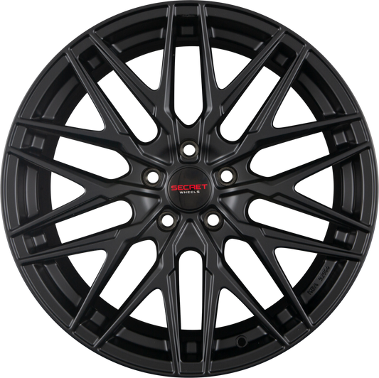Secret Wheels SW5 Black Matt Alufelge 7.5x18 Zoll ET36 LK 5x100 ML63.4