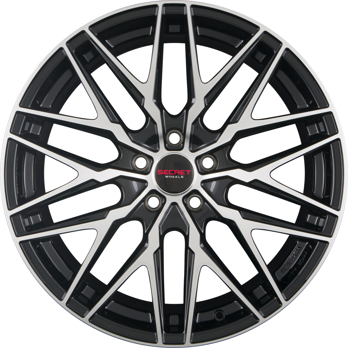 Secret Wheels SW5 Black Full Polished Alufelge 7.5x18 Zoll ET49 LK 5x112 ML66.6