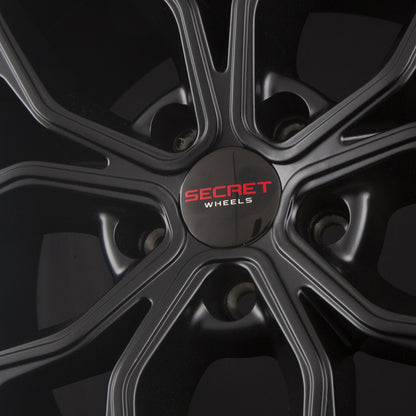 Secret Wheels SW6 Black Matt Alufelge 9x20 Zoll ET40 LK 5x108 ML72.6 – Bild 4