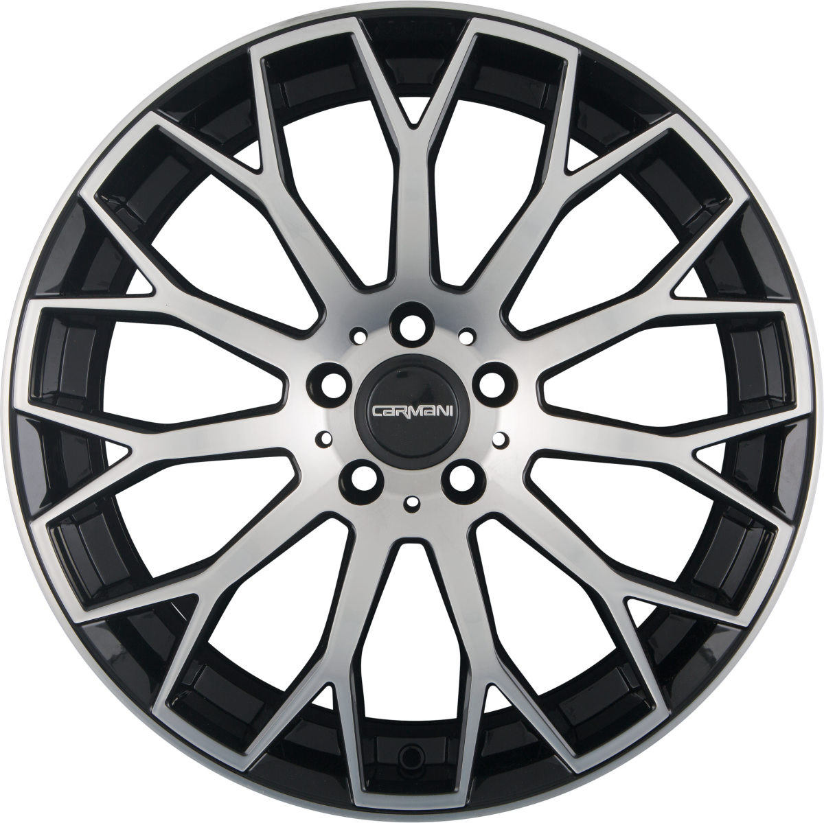 Carmani CA22 Franz Black Polished (BP) Alufelge 8x19 Zoll ET38 LK 5x112 ML66.6