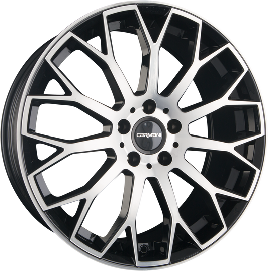 Carmani CA22 Franz Black Polished (BP) Alufelge 8x19 Zoll ET38 LK 5x112 ML66.6 – Bild 2