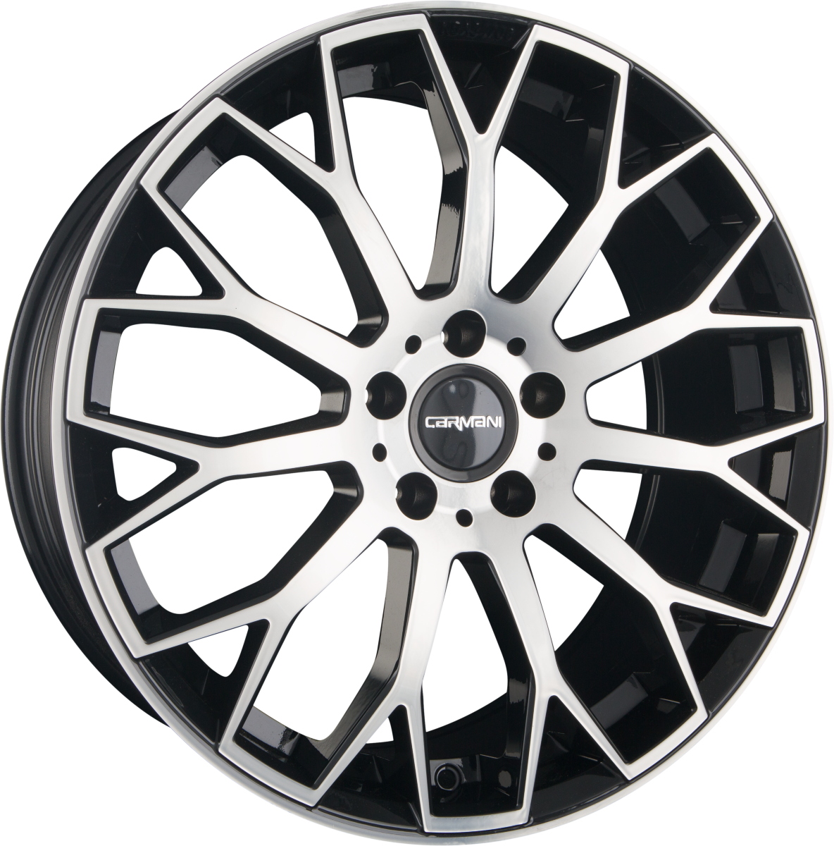 Carmani CA22 Franz Black Polished (BP) Alufelge 8x19 Zoll ET38 LK 5x112 ML66.6 – Bild 2
