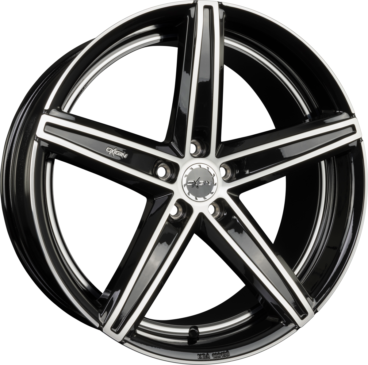 Oxigin 18_E Concave Evolution black full polish Alufelge 9.5x19 Zoll ET45 LK 5x114.3 ML72.6 – Bild 5
