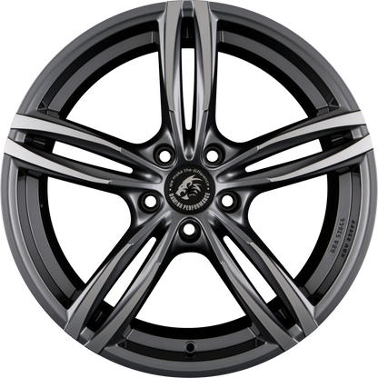 Damina Performance DM03 Anthracite Polished Alufelge 8x18 Zoll ET30 LK 5x112 ML66.6