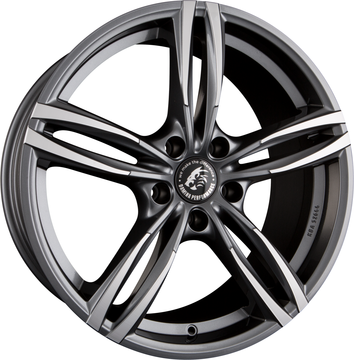 Damina Performance DM03 Anthracite Polished Alufelge 8x18 Zoll ET30 LK 5x112 ML66.6 – Bild 2