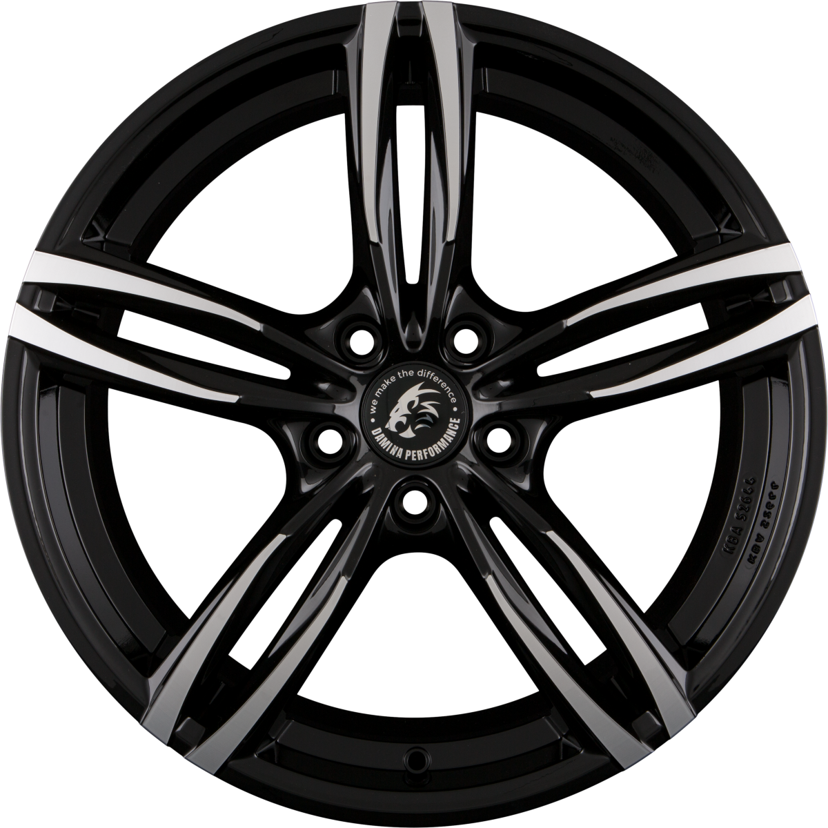 Damina Performance DM03 Black Polished Alufelge 8x18 Zoll ET30 LK 5x112 ML66.6