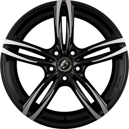 Damina Performance DM03 Black Polished Alufelge 8x18 Zoll ET30 LK 5x112 ML66.6