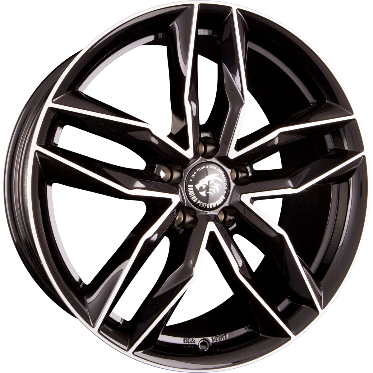 Damina Performance DM05 Black Polished Alufelge 9x20 Zoll ET21 LK 5x112 ML66.6 – Bild 2