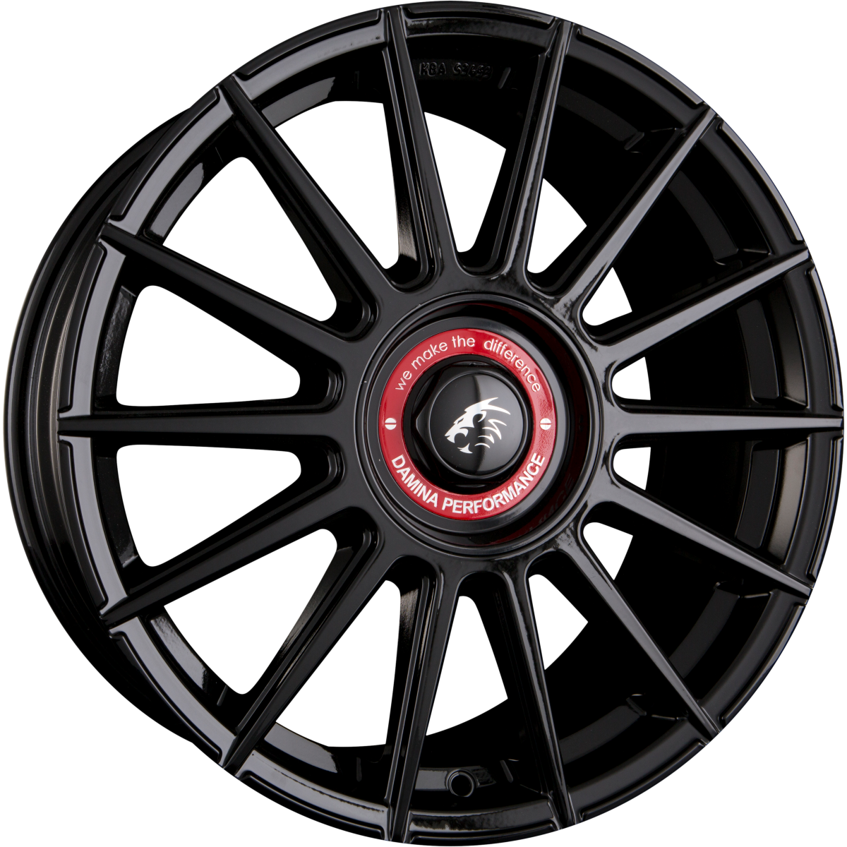 Damina Performance DM09 Black Painted Red Ring Alufelge 8x18 Zoll ET30 LK 5x112 ML72.6 – Bild 2