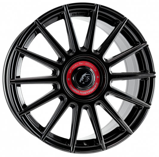 Damina Performance DM09 black - Inlay red 8x18 ET35 - LK5/112 ML72.6
