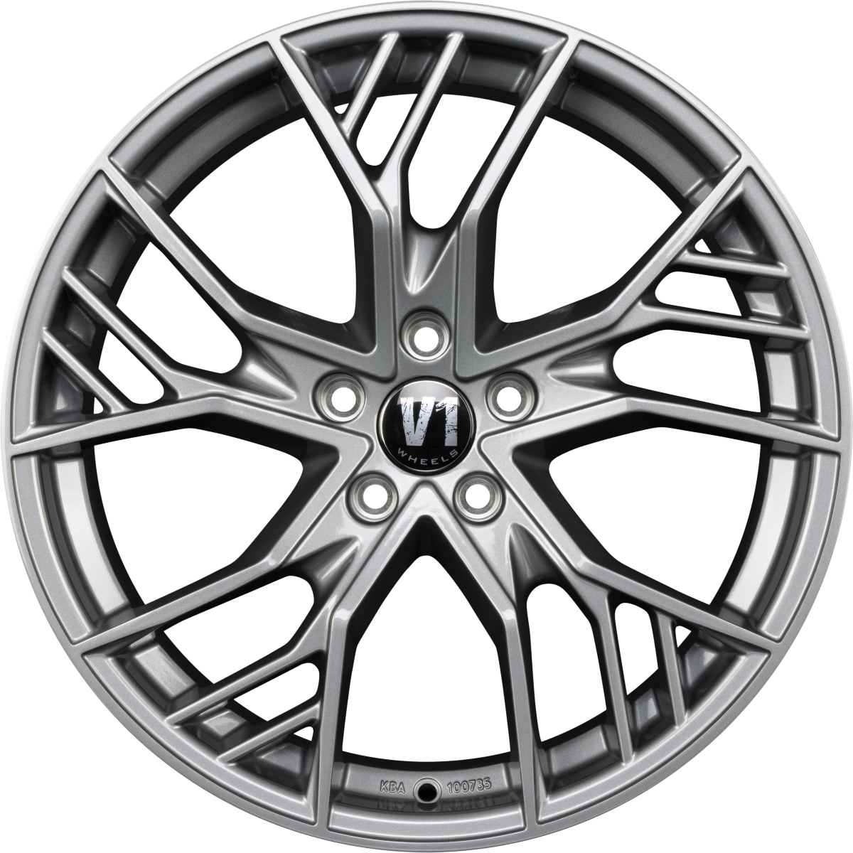 V1 Wheels V7 Glossy Gunmetal Alufelge 8.5x19 Zoll ET29 LK 5x112 ML66.6