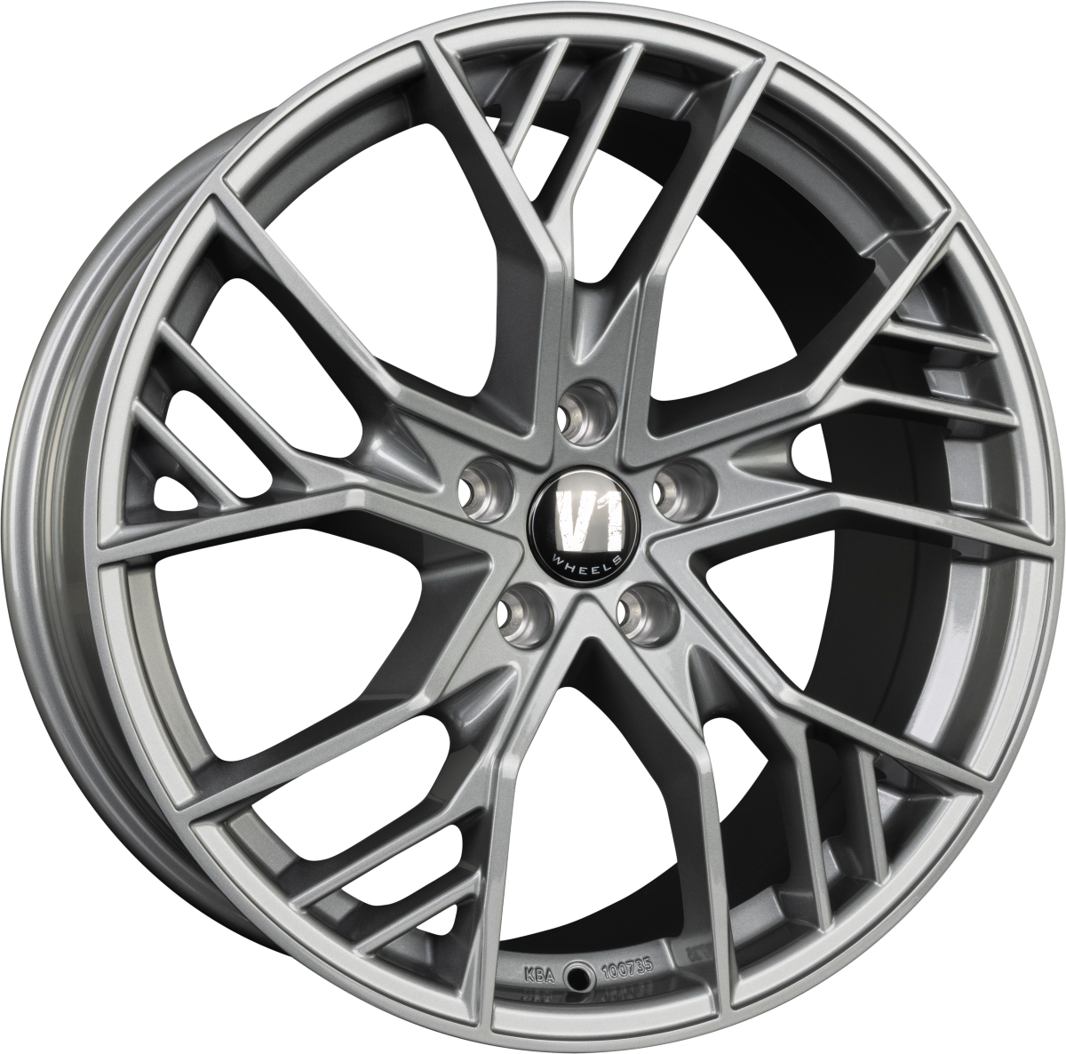 V1 Wheels V7 Glossy Gunmetal Alufelge 8.5x19 Zoll ET29 LK 5x112 ML66.6 – Bild 2