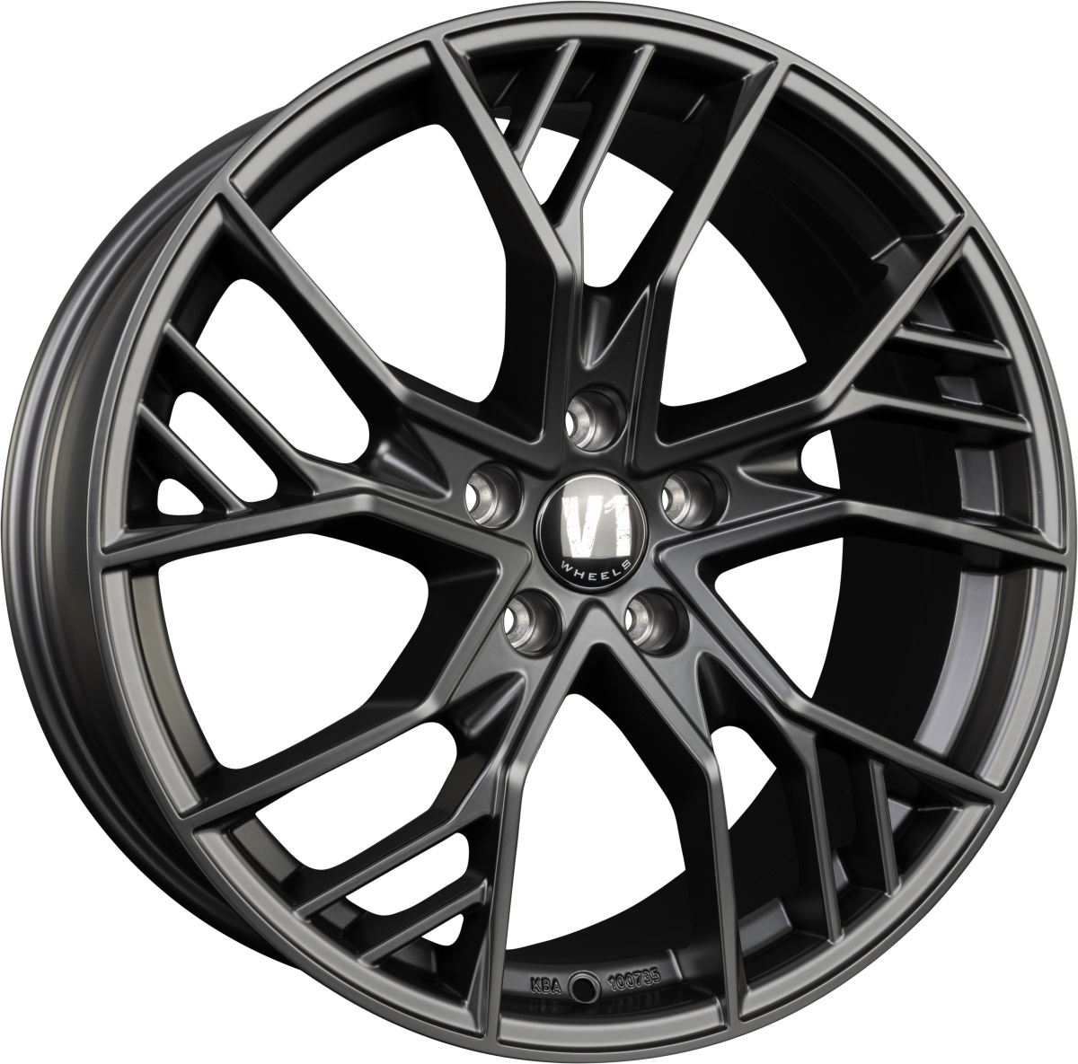V1 Wheels V7 Matt Black Alufelge 8.5x19 Zoll ET29 LK 5x112 ML66.6 – Bild 2