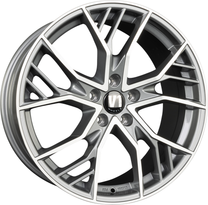 V1 Wheels V7 Glossy Gunmetal Machined Alufelge 8.5x19 Zoll ET29 LK 5x112 ML66.6 – Bild 2