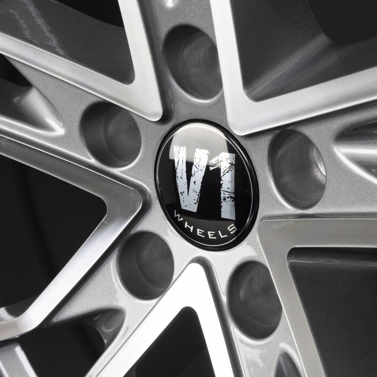 V1 Wheels V7 Glossy Gunmetal Machined Alufelge 8.5x19 Zoll ET29 LK 5x112 ML66.6 – Bild 3