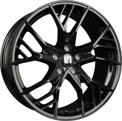 V1 Wheels V7 Glossy Black Alufelge 8.5x19 Zoll ET44 LK 5x112 ML66.6 – Bild 2