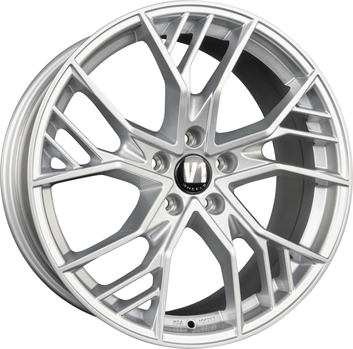 V1 Wheels V7 Hyper Silver Alufelge 8.5x19 Zoll ET44 LK 5x112 ML66.6 – Bild 2